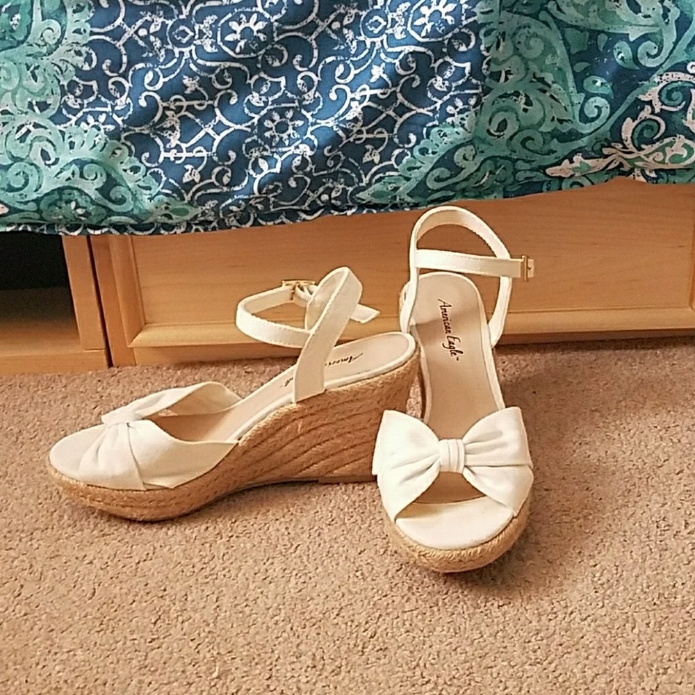 White Bow Sandals